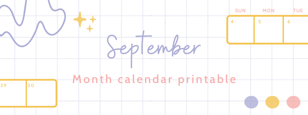 September Calendar Printable