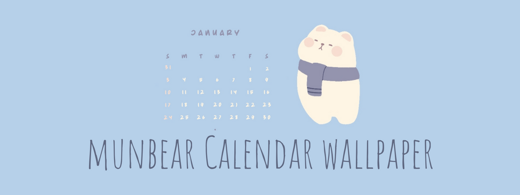January Calendar Wallpaper by Bymunbear