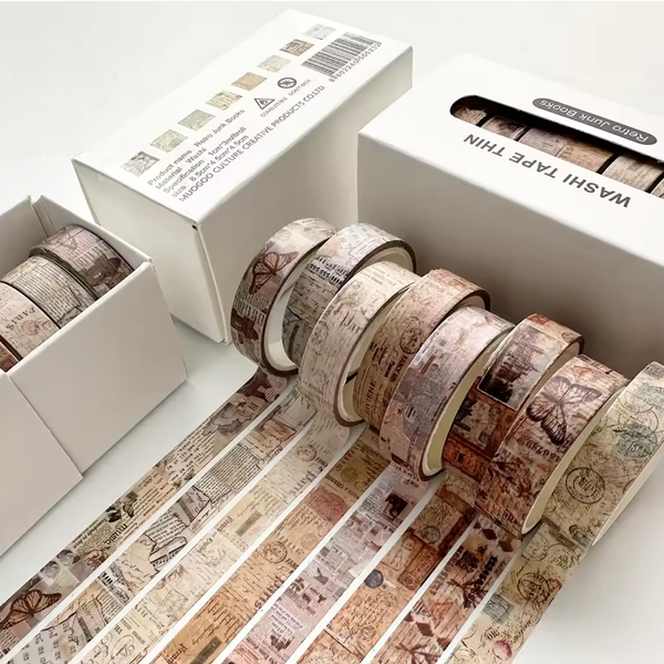 Antique Pages Washi Tape Set