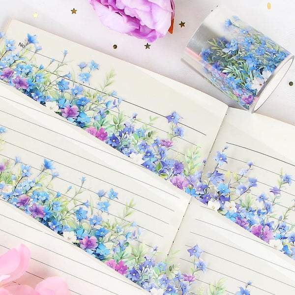 Bluebell Field Clear Masking Tape - Extra Wide