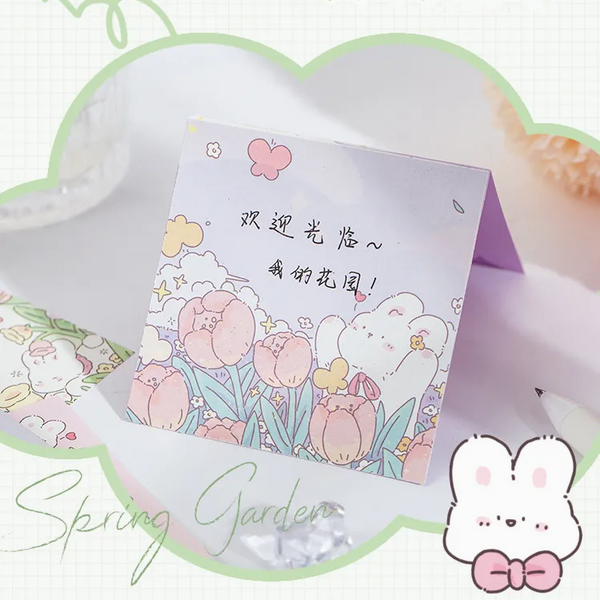 Bunny Blossom Patch Memo Pad