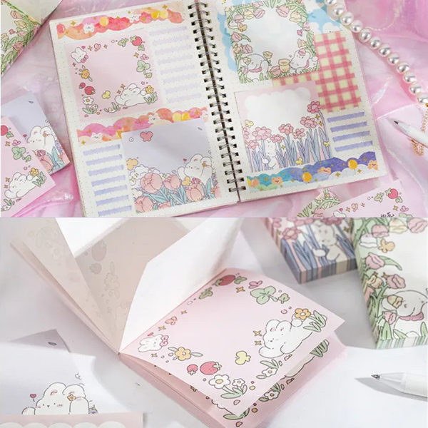 Bunny Blossom Patch Memo Pad