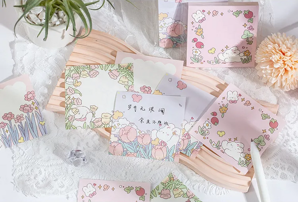 Bunny Blossom Patch Memo Pad