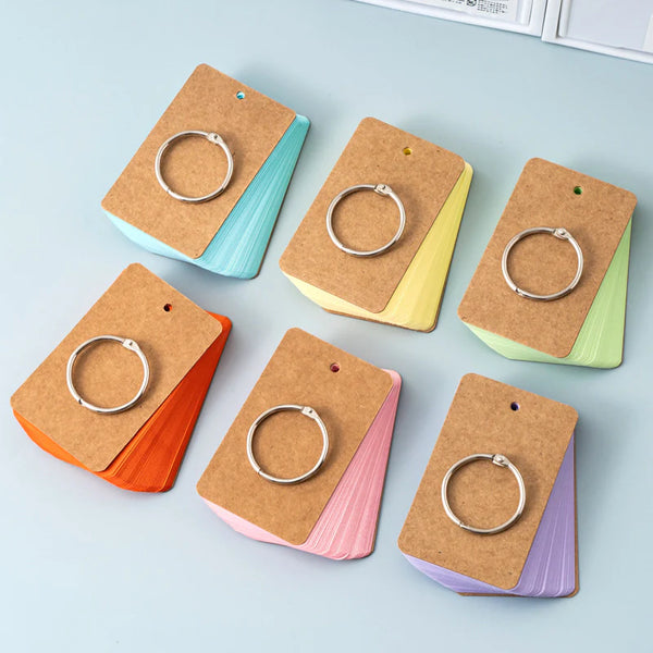 Colorful Key Ring Word Cards (7 Colors)