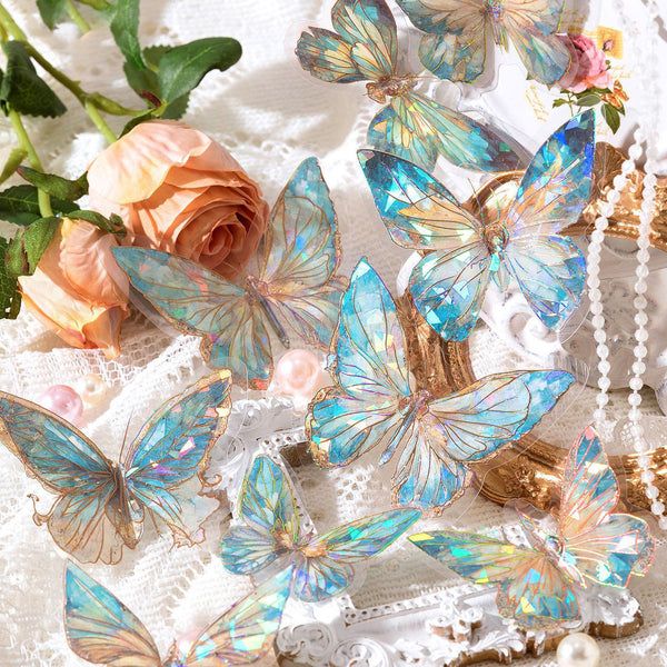 Die-Cut Holo Butterfly Stickers
