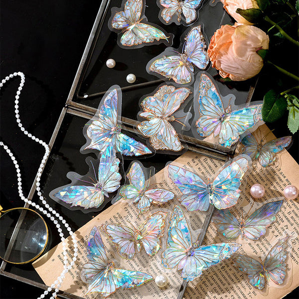 Die-Cut Holo Butterfly Stickers