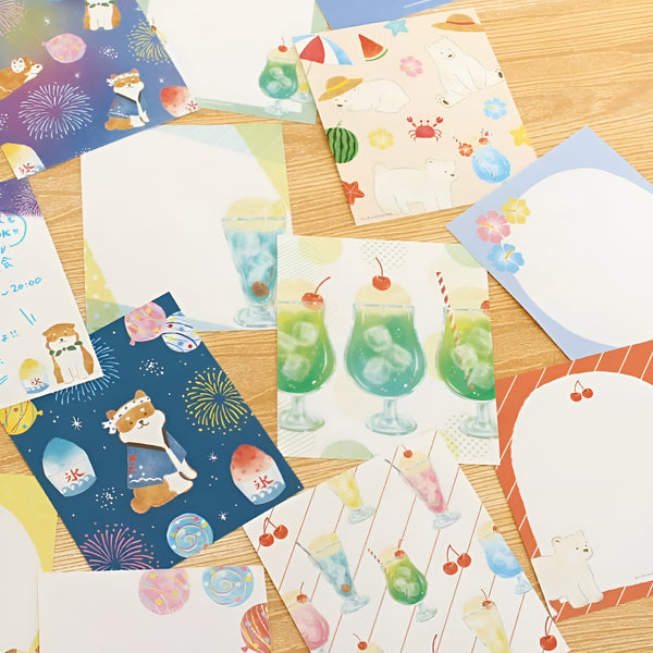 Furukawashiko 4 Designs Memo Pad - Limited Summer Edition - Lemonade Polar Bear