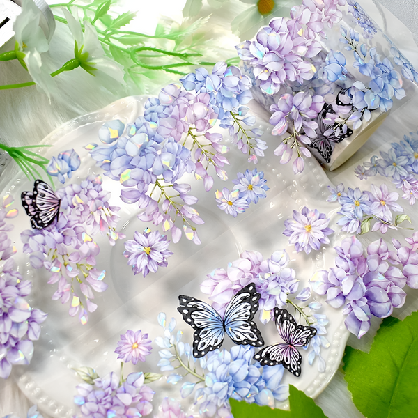 Holographic Wisteria Clear Masking Tape - Extra Wide