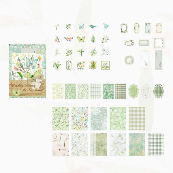 Large Floral Scrapbooking Paper Set