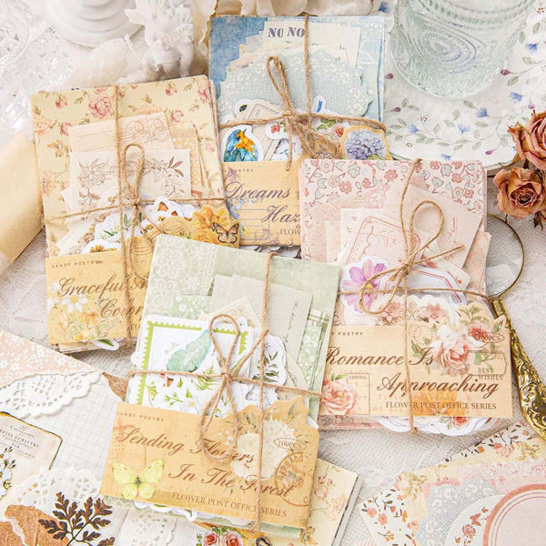 Large Floral Scrapbooking Paper Set