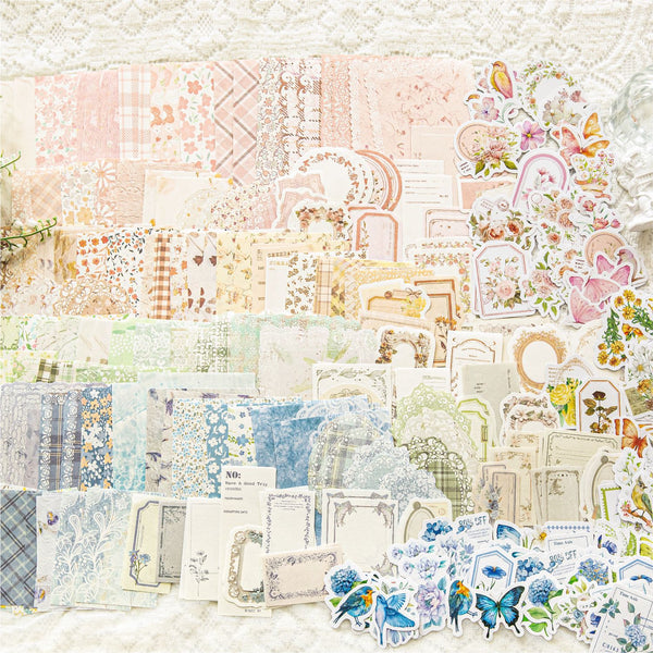 Large Floral Scrapbooking Paper Set
