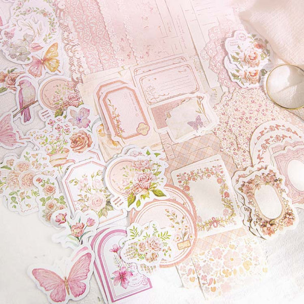 Large Floral Scrapbooking Paper Set