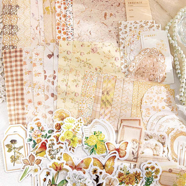 Large Floral Scrapbooking Paper Set