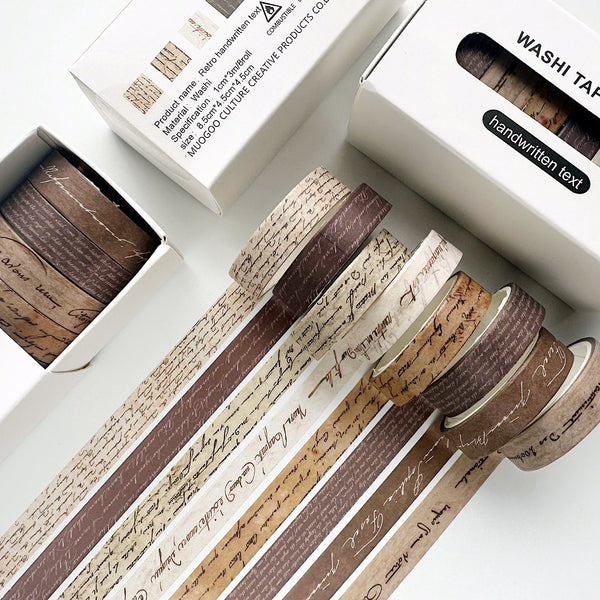 Letters Never Sent Vintage Script Washi Tape Set
