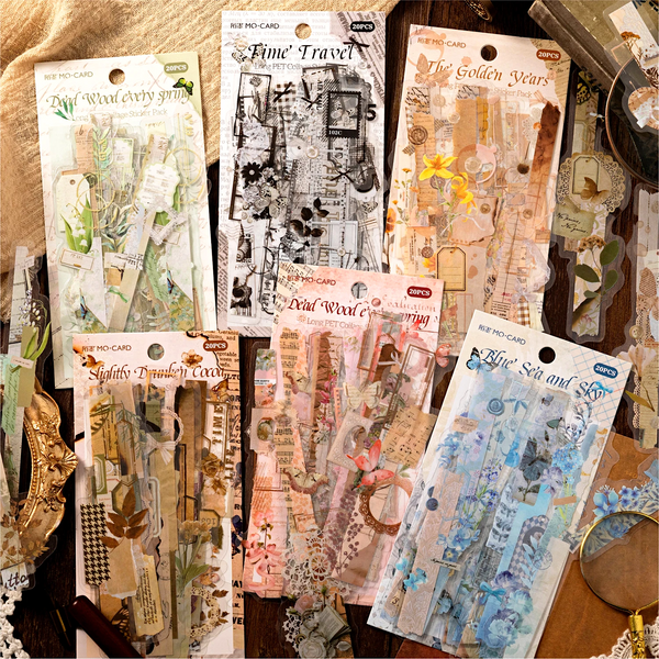 Long Strip Floral Journaling Stickers