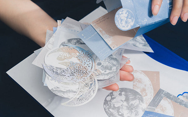 Midnight Moonlight Scrapbooking Paper Set