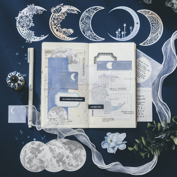 Midnight Moonlight Scrapbooking Paper Set