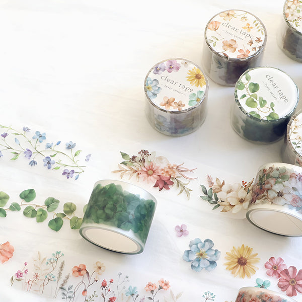 Mind Wave Lyric Series Clear Washi Tape - Flower Meadow