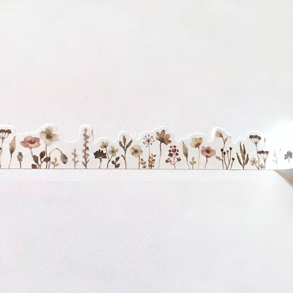 Mind Wave Palette Series Masking Tape - Brown Flowers