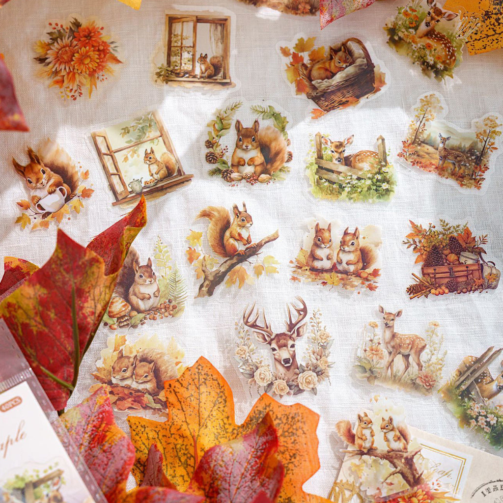 Nut & Nest Forest Fall Animal Stickers