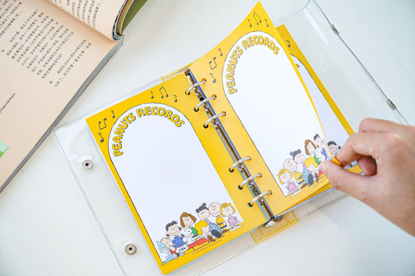 Peanuts Snoopy Transparent Binder - Peanuts Records - Limited Edition