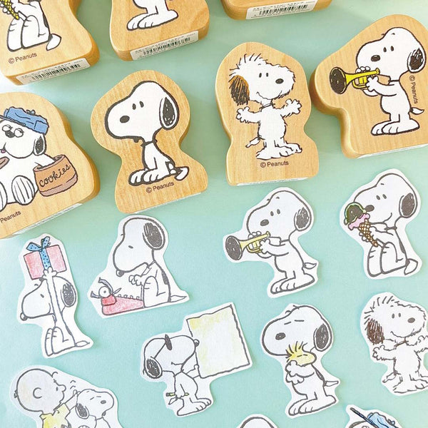 Peanuts Snoopy Wood Piece Stamps