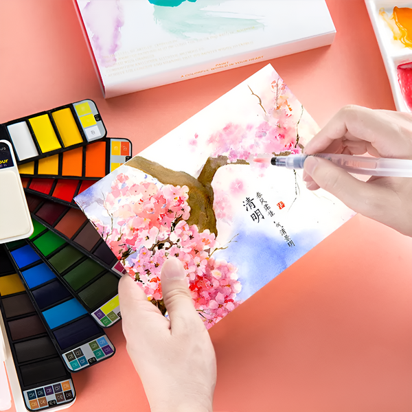 Portable Watercolor Paint Set