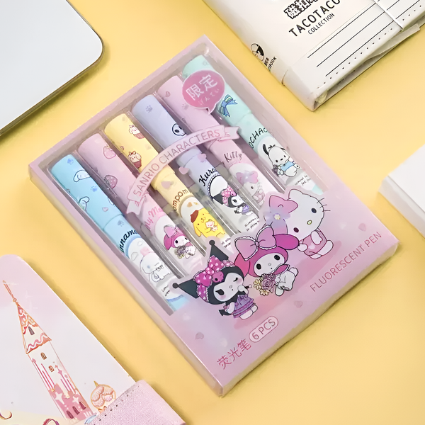 Sanrio Characters Highlighters - Set of 6