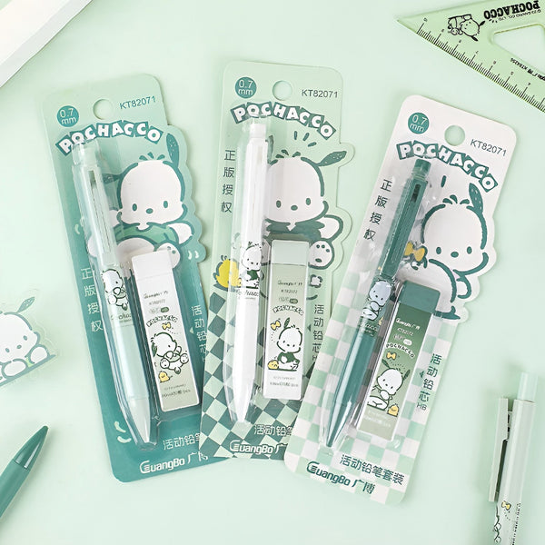 Sanrio Pochacco Mechanical Pencil + Refill Set