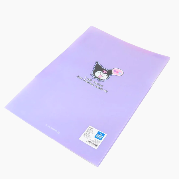 Sanrio Retro Pop Y2K Clear Folder With Dividers- Kuromi