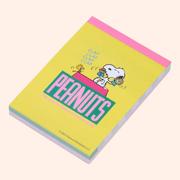 Sun-Star Peanuts Snoopy Memo Pad - Yellow - New Limited Edition