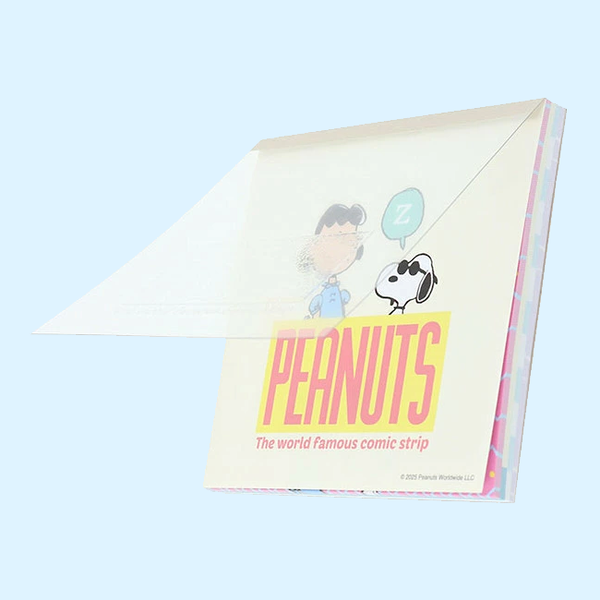 Sun-Star Peanuts Snoopy Square Memo Pad - Beige - New Limited Edition