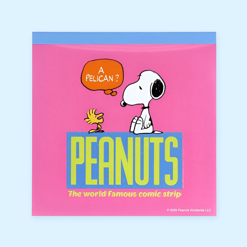 Sun-Star Peanuts Snoopy Square Memo Pad - Pink - New Limited Edition