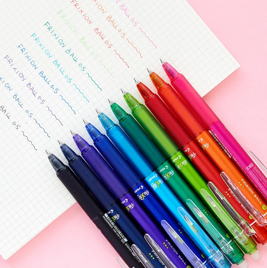 Pilot FriXion Ball Knock 05 Retractable Gel Pen - Bright Colors