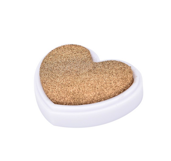 Classic Heart Shaped Ink Pad for Stamping and Scrapbooking