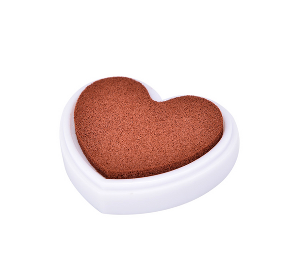 Classic Heart Shaped Ink Pad for Stamping and Scrapbooking