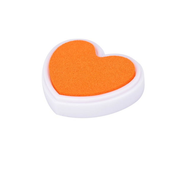 Classic Heart Shaped Ink Pad for Stamping and Scrapbooking
