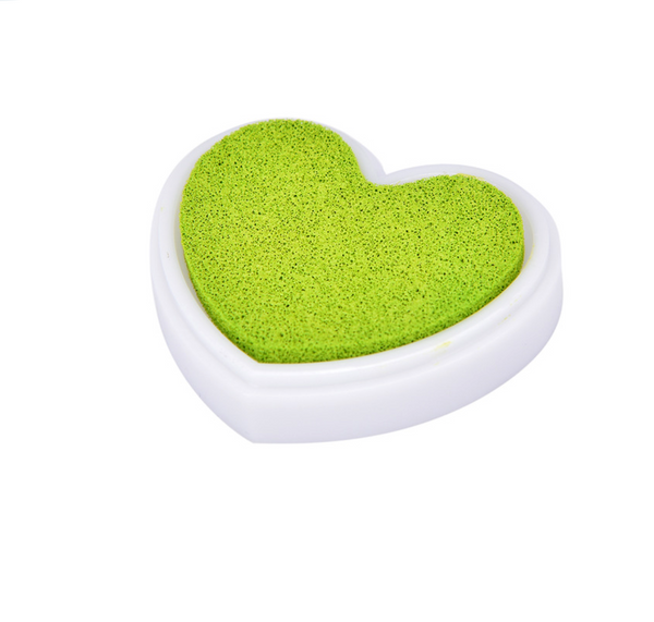 Classic Heart Shaped Ink Pad for Stamping and Scrapbooking