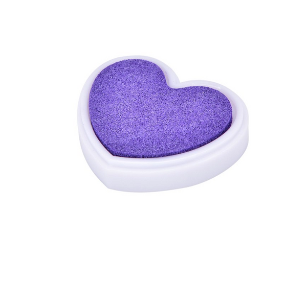 Classic Heart Shaped Ink Pad for Stamping and Scrapbooking