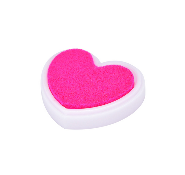 Classic Heart Shaped Ink Pad for Stamping and Scrapbooking