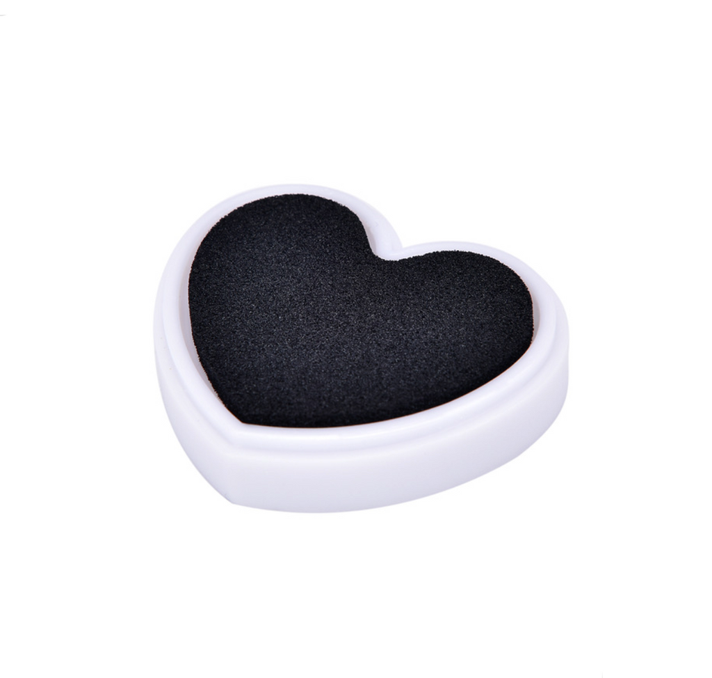 Classic Heart Shaped Ink Pad for Stamping and Scrapbooking