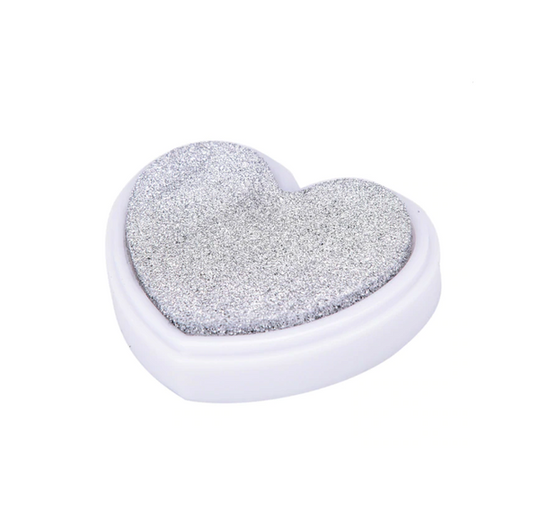 Classic Heart Shaped Ink Pad for Stamping and Scrapbooking