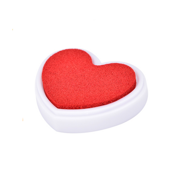 Classic Heart Shaped Ink Pad for Stamping and Scrapbooking
