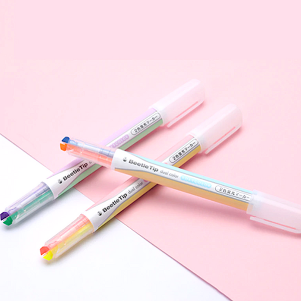 KOKUYO Beetle Tip 2-in-1 Dual Color Highlighter
