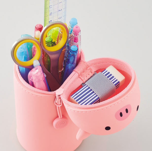PuniLabo Cute Animal Stand Pen Case | Pen Holder | Pencil Case | Pen Stand