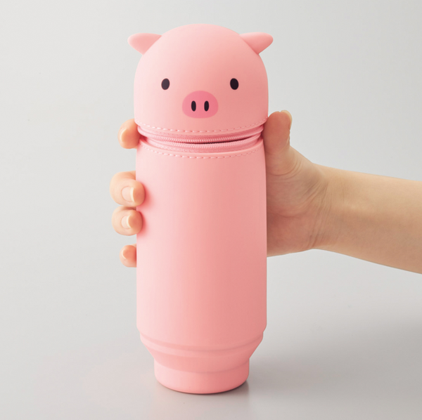 PuniLabo Cute Animal Stand Pen Case | Pen Holder | Pencil Case | Pen Stand