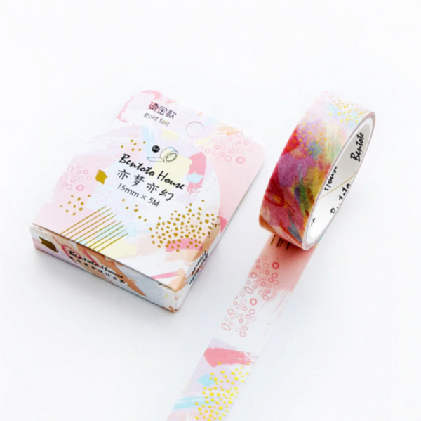 Floral and Animal Gold Foil Washi Tapes | Decorative Adhesive Masking Tapes