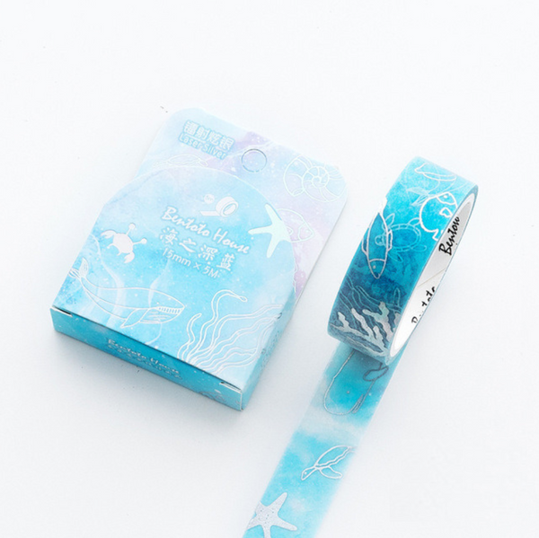 Floral and Animal Gold Foil Washi Tapes | Decorative Adhesive Masking Tapes