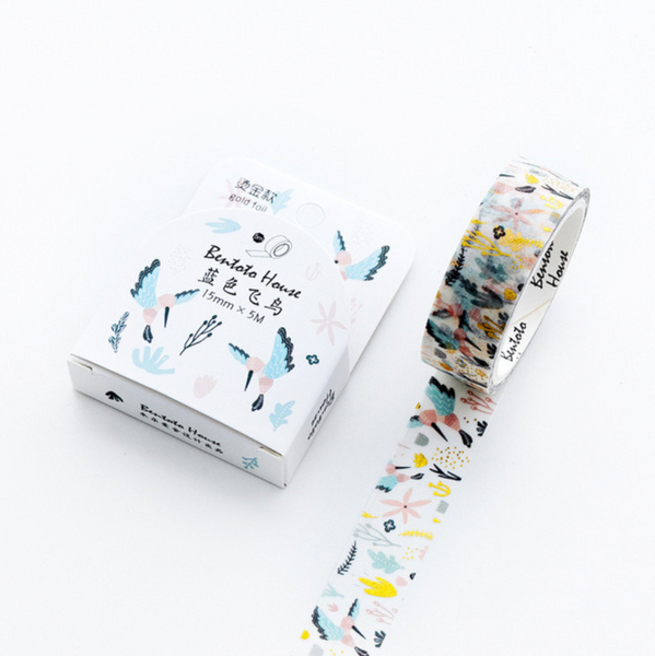 Floral and Animal Gold Foil Washi Tapes | Decorative Adhesive Masking Tapes