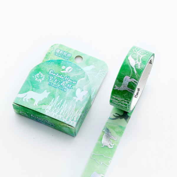Floral and Animal Gold Foil Washi Tapes | Decorative Adhesive Masking Tapes